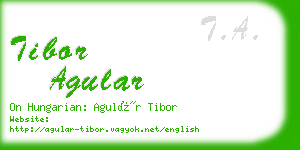 tibor agular business card